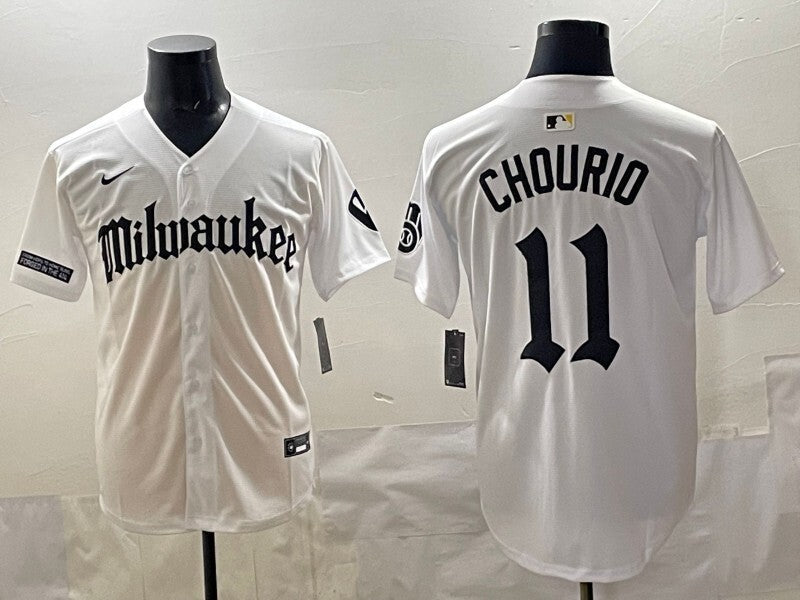 Milwaukee Brewers #11 Jackson Chourio Brewers 5 Collaboration Style 2 Baseball Jersey baseball jersey product view 1