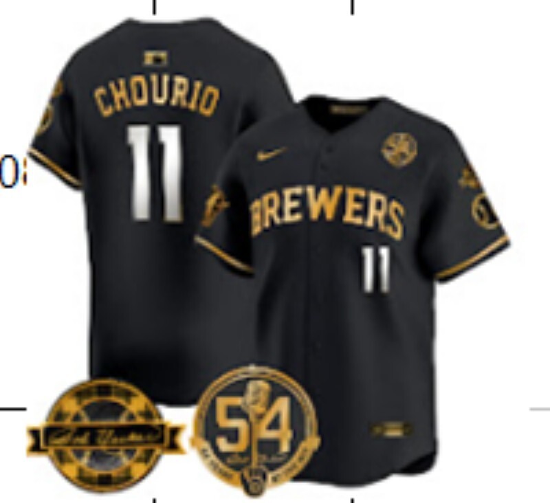 Milwaukee Brewers #11 Jackson Chourio Brewers Adult Style 1 Baseball Jersey baseball jersey product view 1