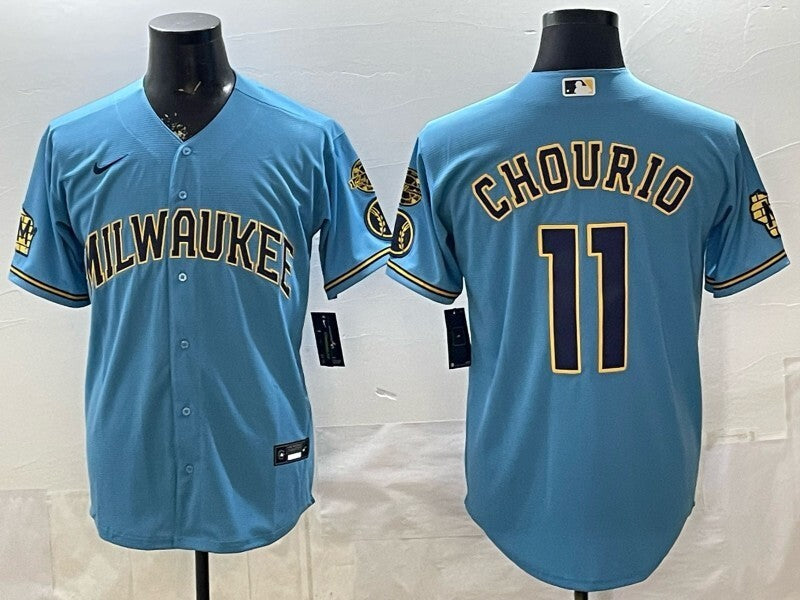 Milwaukee Brewers #11 Jackson Chourio Brewers Special Edition Adult Baseball Jersey baseball jersey product view 1