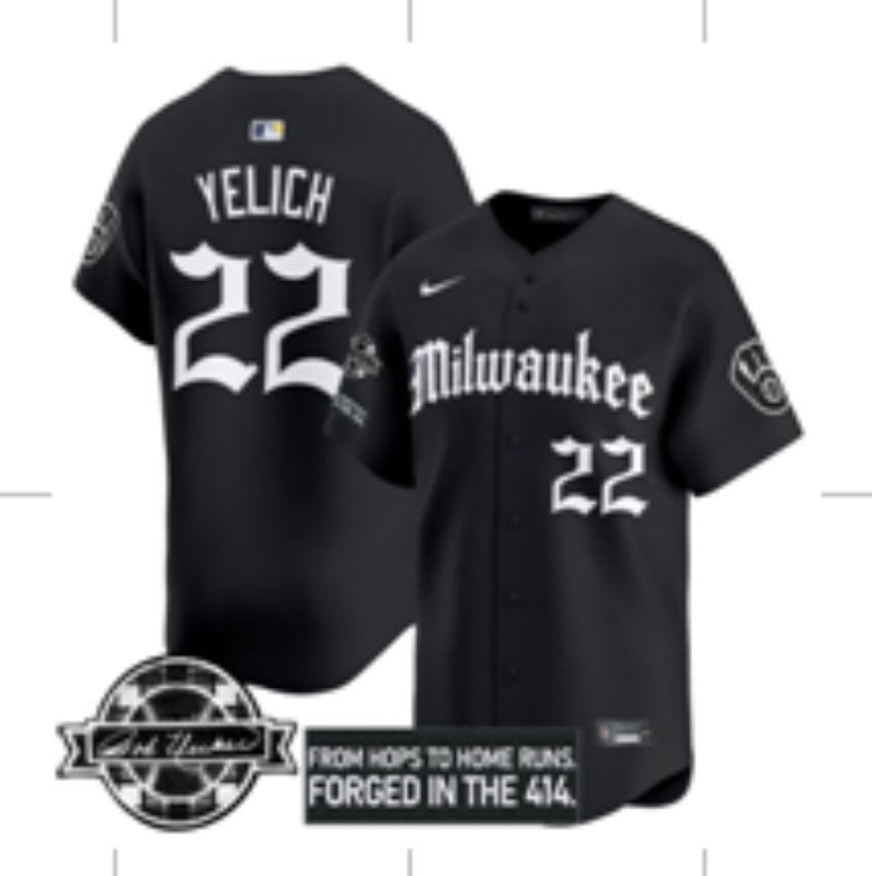 Milwaukee Brewers #22 Christian Yelich Brewers Adult Style 4 Baseball Jersey baseball jersey product view 1