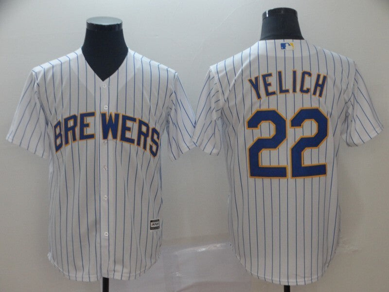 Milwaukee Brewers #22 Christian Yelich Style 5 Baseball Jersey baseball jersey product view 1