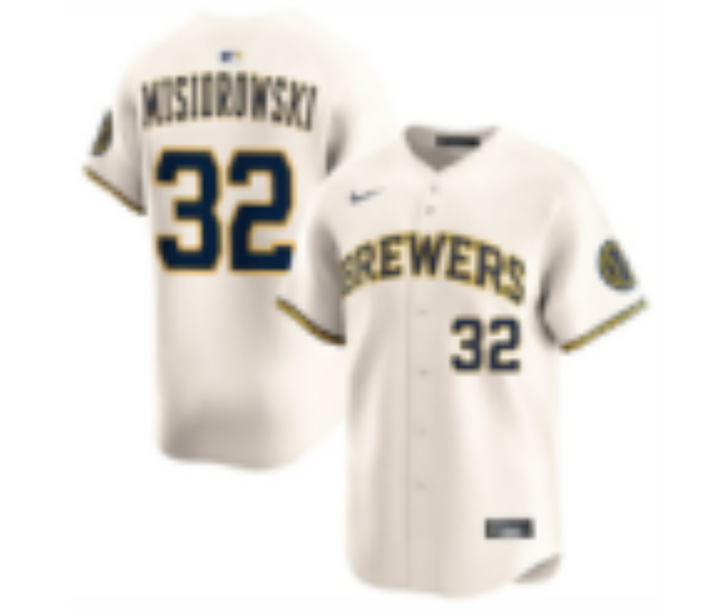 Milwaukee Brewers #32 Jacob Misiorowski Brewers Adult Style 1 Baseball Jersey baseball jersey product view 1