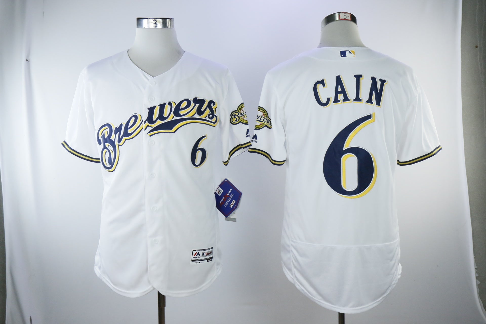 Milwaukee Brewers #6 Lorenzo Cain Style 2 Baseball Jersey baseball jersey product view 1
