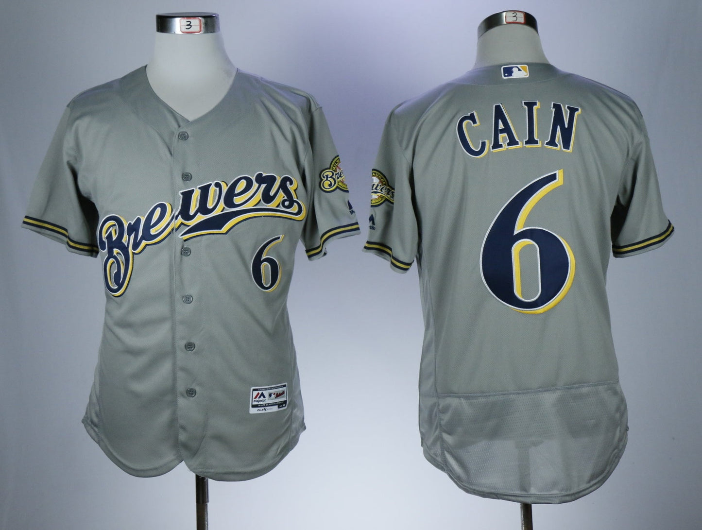 Milwaukee Brewers #6 Lorenzo Cain Style 4 Baseball Jersey baseball jersey product view 1