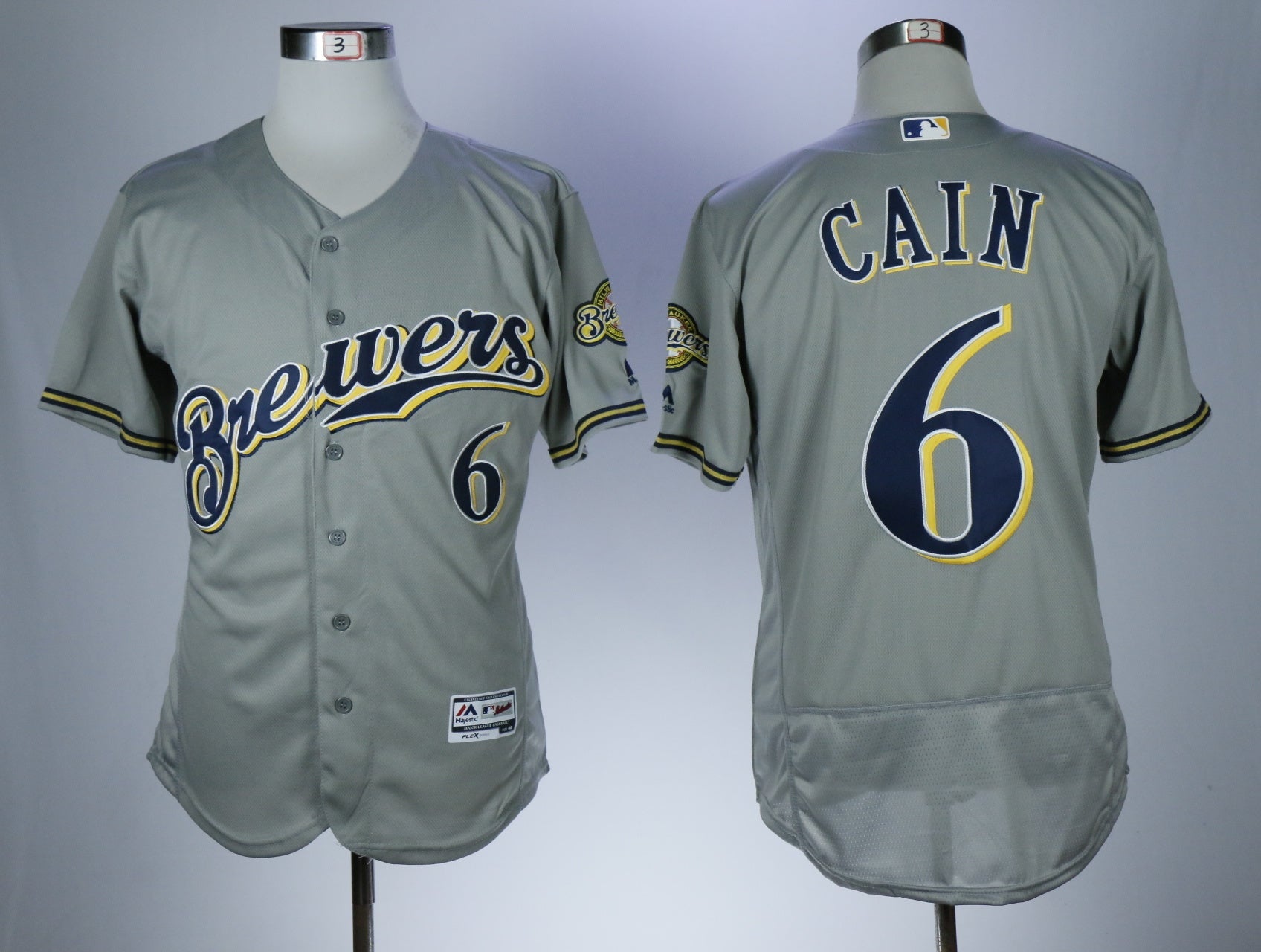 Milwaukee Brewers #6 Lorenzo Cain Style 4 Baseball Jersey baseball jersey product view 1