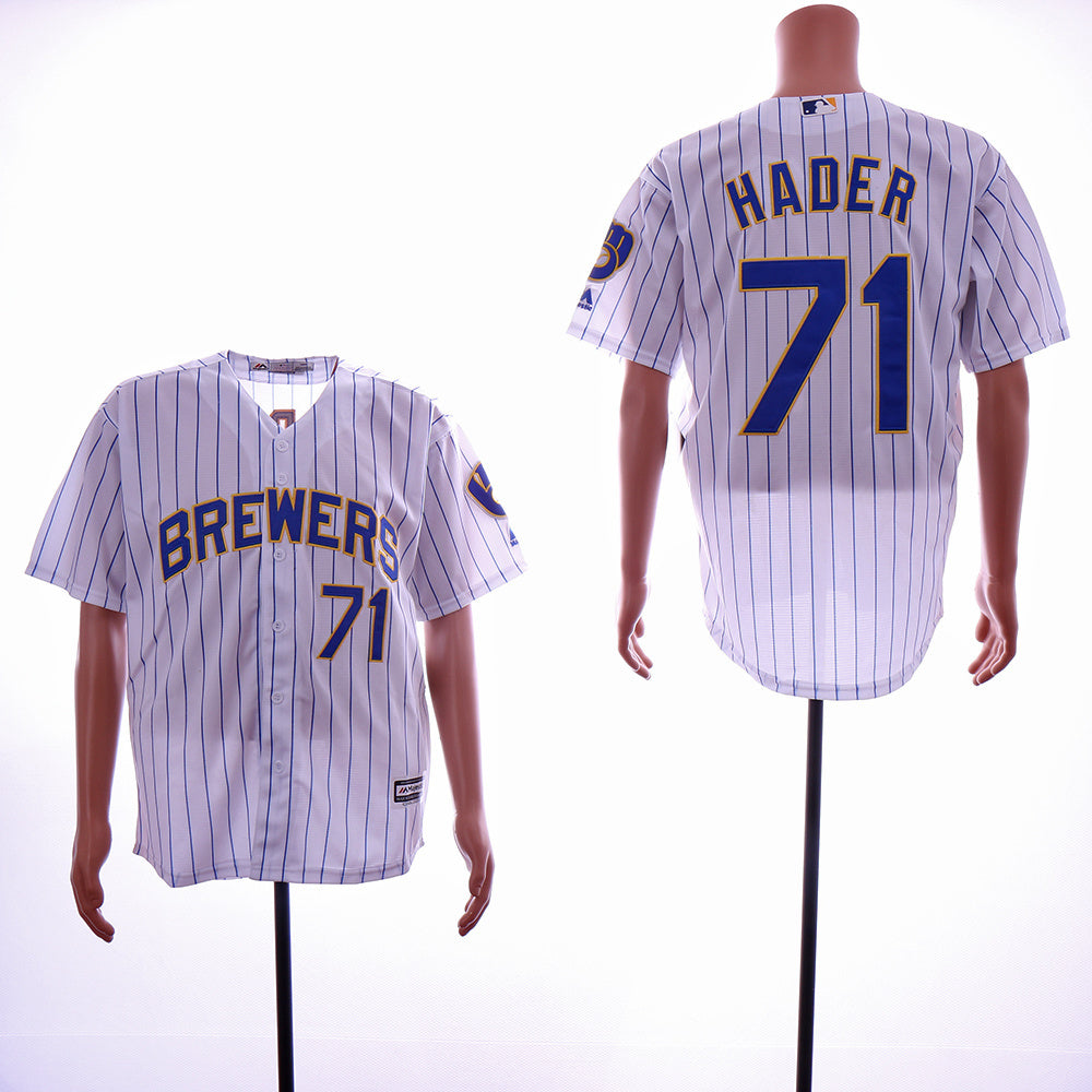 Milwaukee Brewers #71 Josh Hader Style 1 Baseball Jersey baseball jersey product view 1