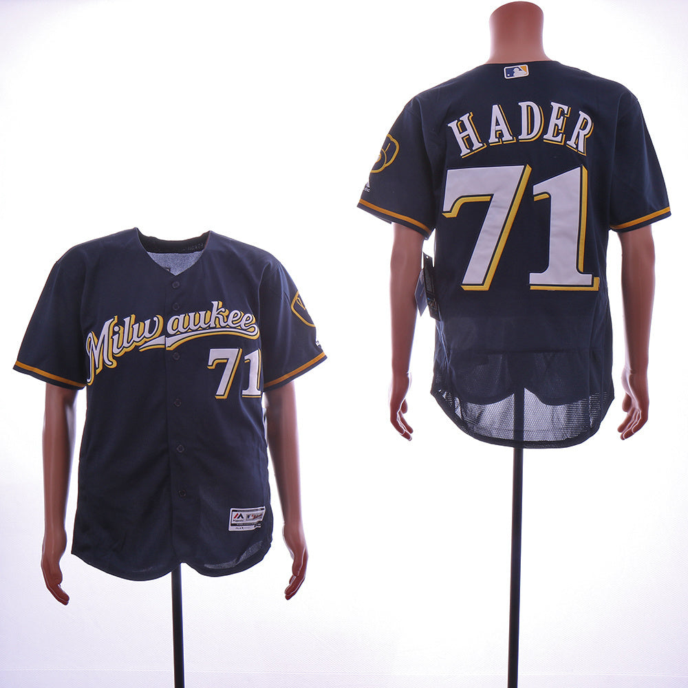 Milwaukee Brewers #71 Josh Hader Style 2 Baseball Jersey baseball jersey product view 1