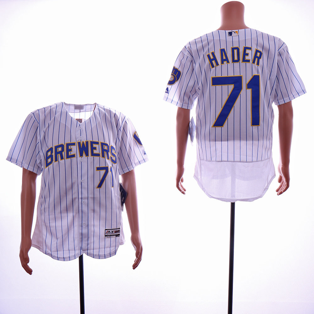 Milwaukee Brewers #71 Josh Hader Style 3 Baseball Jersey baseball jersey product view 1