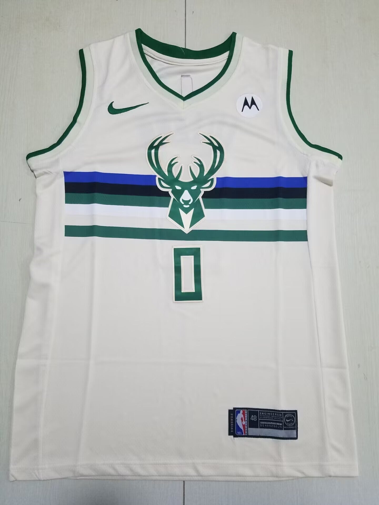 Milwaukee Bucks #0 Damian Lillard Bucks 0 Yellow S-XXL Style 2 Basketball Jersey basketball jersey product view 1