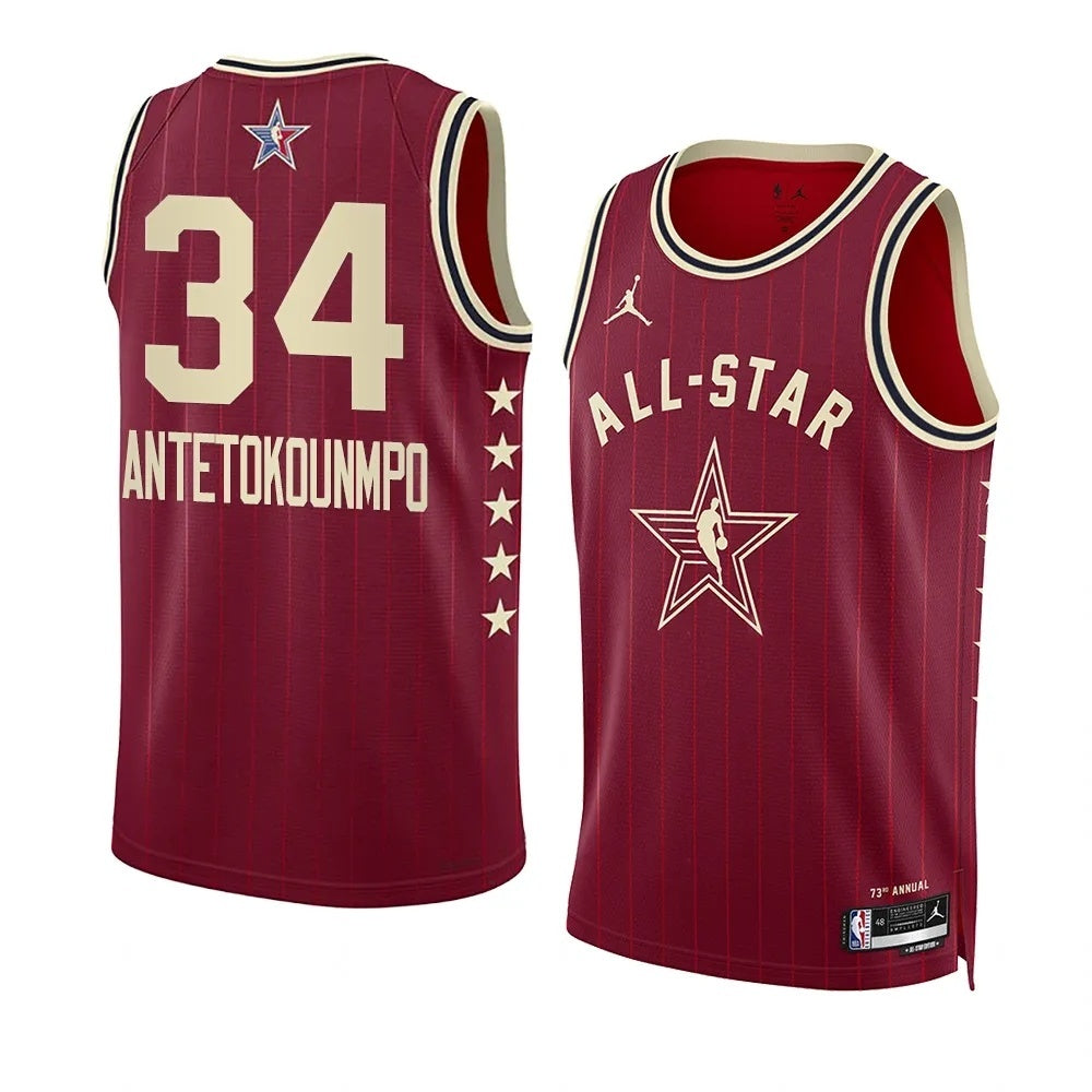 Milwaukee Bucks #34 Giannis Antetokounmpo 2024 NBA All-Star Swingman Jersey Style 1 Basketball Jersey basketball jersey product view 1
