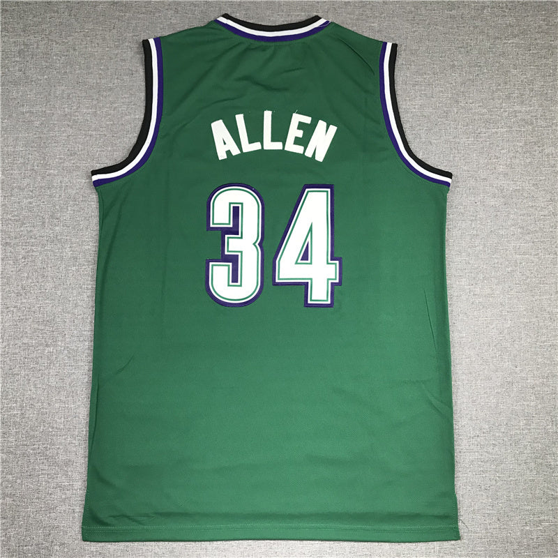 Milwaukee Bucks #34 Giannis Antetokounmpo Bucks 34 Green Gold Logo Style 1 Basketball Jersey basketball jersey product view 1
