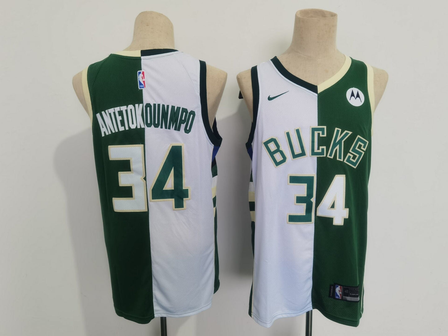 Milwaukee Bucks #34 Giannis Antetokounmpo Bucks 34 White Green Edition Basketball Jersey basketball jersey product view 1