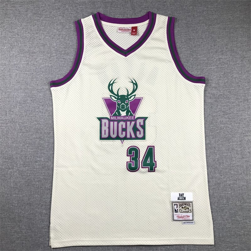 Milwaukee Bucks #34 Giannis Antetokounmpo Bucks 34 Yellow Retro s-xxl Style 2 Basketball Jersey basketball jersey product view 1