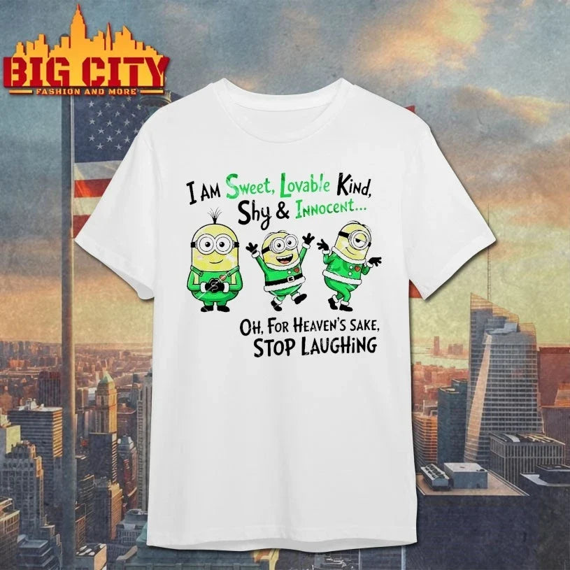 Minions Christmas I Am Sweet Lovable Kind Shy &amp; Innocent shirt Unisex T-shirt, Sweatshirt, Hoodie, Long Sleeve Tee - T-Shirt, Sweatshirt, Hoodie