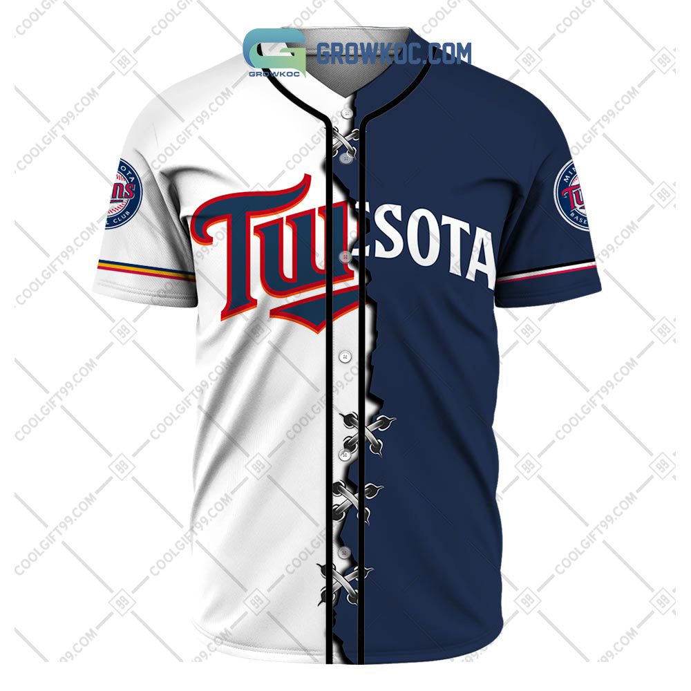Minnesota Twins MLB Personalized Mix Baseball Jersey baseball jersey product view 2