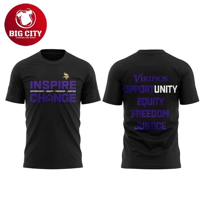Minnesota Vikings x Inspire Change 2025 Two Sided Shirt Unisex T-shirt, Sweatshirt, Hoodie, Long Sleeve Tee - T-Shirt, Sweatshirt, Hoodie