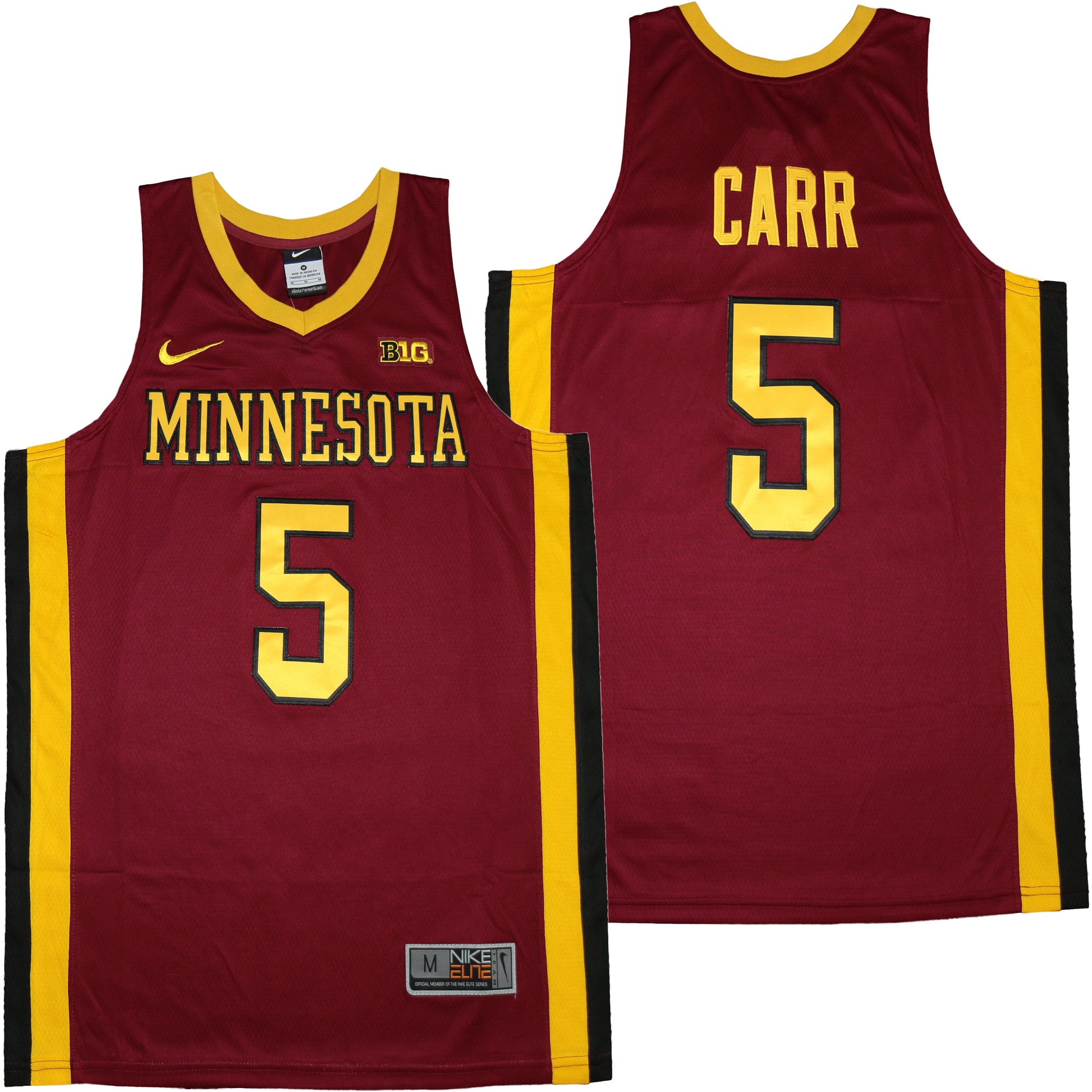 Minnesota Golden Gophers #5 Marcus Carr College Football Jersey football jersey product view 1