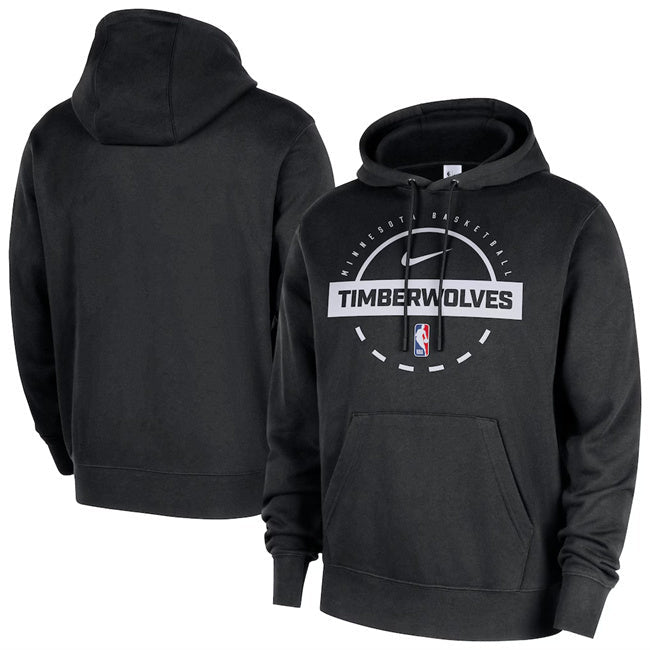 Minnesota Timberwolves Black 2025 26 Practice Club Pullover Hoodie Basketball Jersey basketball jersey product view 1
