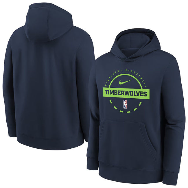 Minnesota Timberwolves Navy 2025 26 Practice Club Pullover Hoodie2 Basketball Jersey basketball jersey product view 1