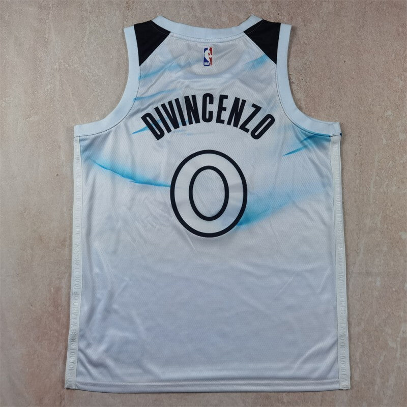 Minnesota Timberwolves #0 Donte DiVincenzo Hot Press Timberwolves Style 1 Basketball Jersey basketball jersey product view 1