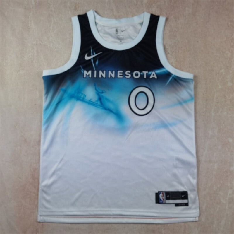 Minnesota Timberwolves #0 Donte DiVincenzo Hot Press Timberwolves Style 2 Basketball Jersey basketball jersey product view 1