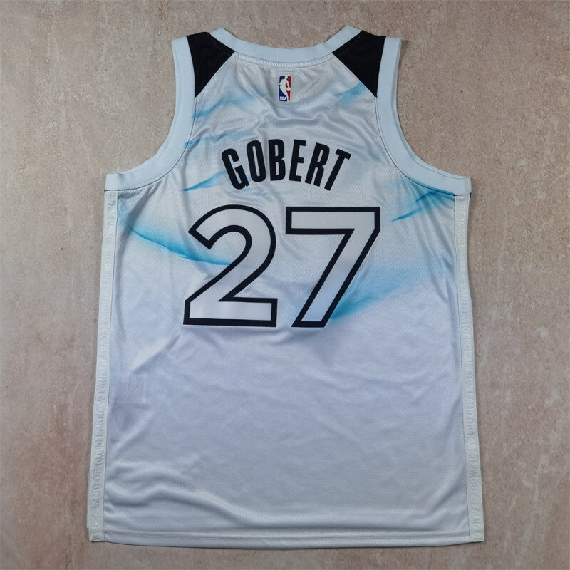 Minnesota Timberwolves #27 Rudy Gobert Hot Press Timberwolves Style 1 Basketball Jersey basketball jersey product view 1