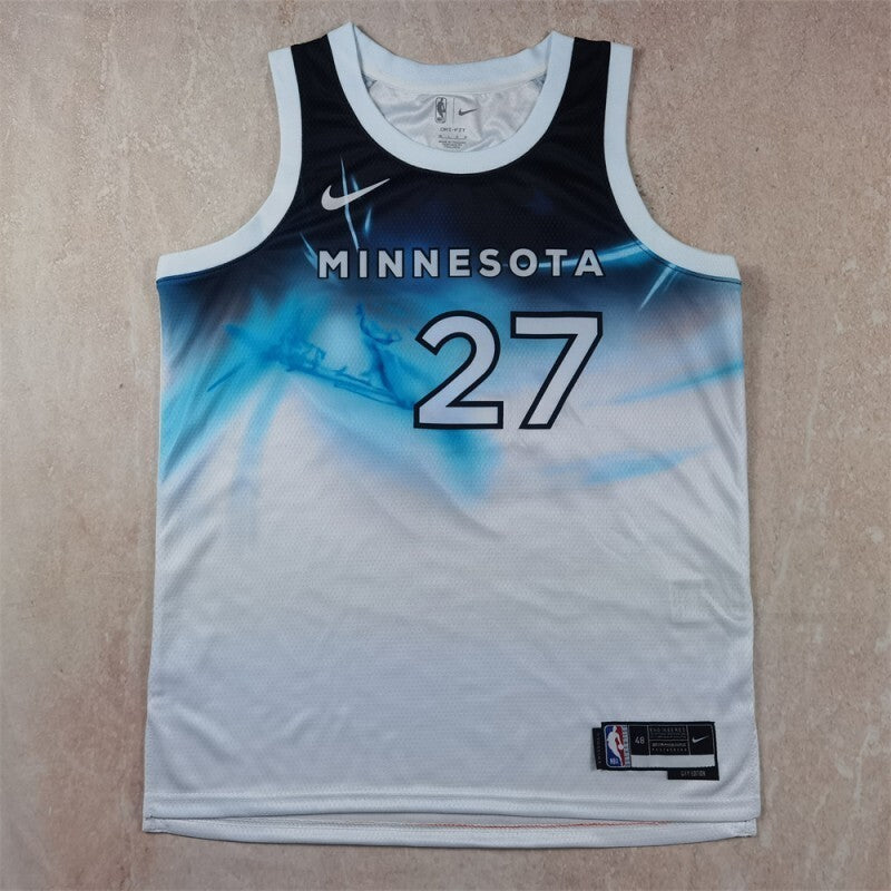 Minnesota Timberwolves #27 Rudy Gobert Hot Press Timberwolves Style 2 Basketball Jersey basketball jersey product view 1
