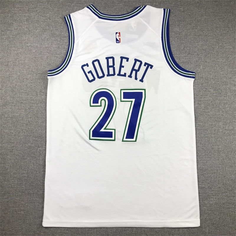 Minnesota Timberwolves #27 Rudy Gobert Timberwolves 27 Classic White Style 1 Basketball Jersey basketball jersey product view 1