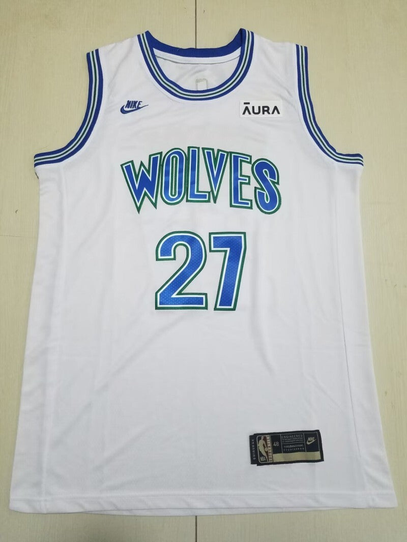 Minnesota Timberwolves #27 Rudy Gobert Timberwolves 27 Classic White s-xxl Style 2 Basketball Jersey basketball jersey product view 1