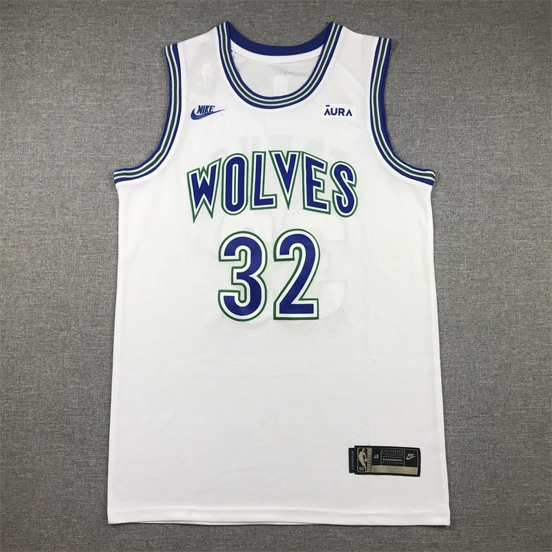 Minnesota Timberwolves #32 Karl-Anthony Towns Timberwolves 32 Retro White s-xxl Style 4 Basketball Jersey basketball jersey product view 1