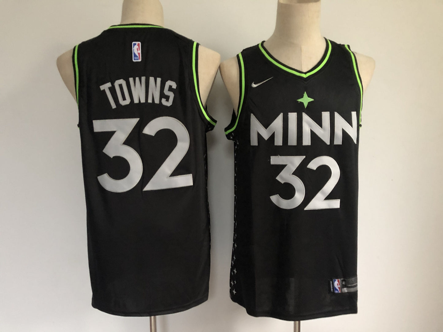 Minnesota Timberwolves #32 Karl Anthony Towns Timberwolves 32 Black City Edition 21 Basketball Jersey basketball jersey product view 1