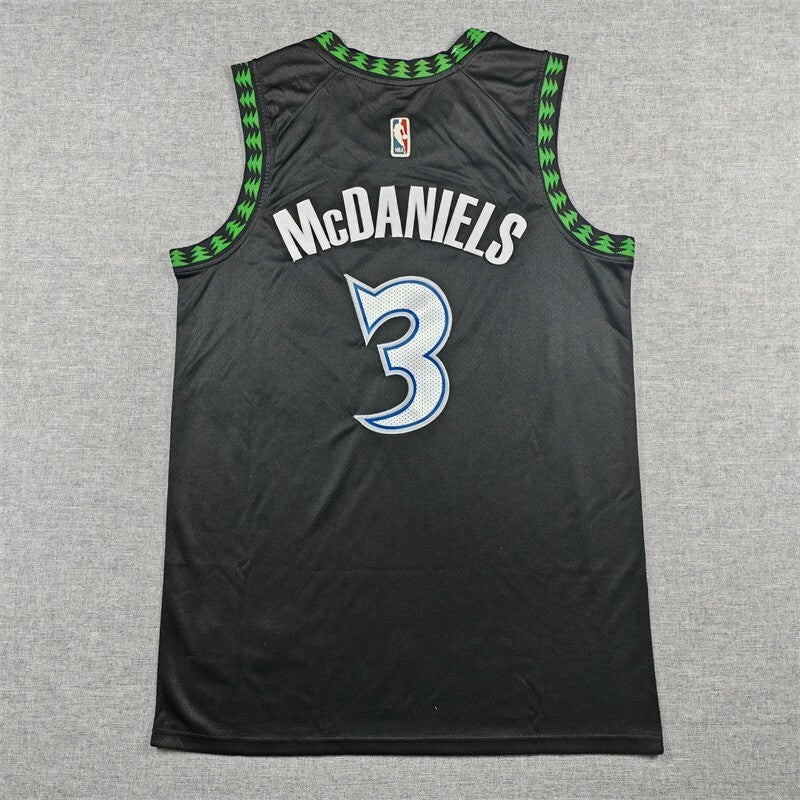 Minnesota Timberwolves #3 Jaden McDaniels 26 Timberwolves Classic Black Style 1 Basketball Jersey basketball jersey product view 1