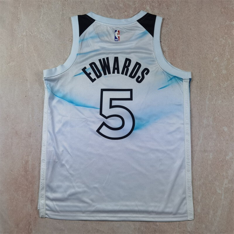 Minnesota Timberwolves #5 Anthony Edwards Hot Press Timberwolves Style 1 Basketball Jersey basketball jersey product view 1