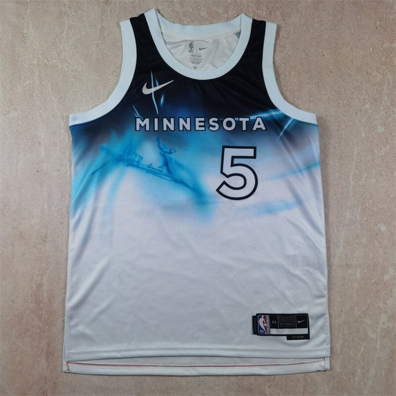 Minnesota Timberwolves #5 Anthony Edwards Hot Press Timberwolves Style 2 Basketball Jersey basketball jersey product view 1