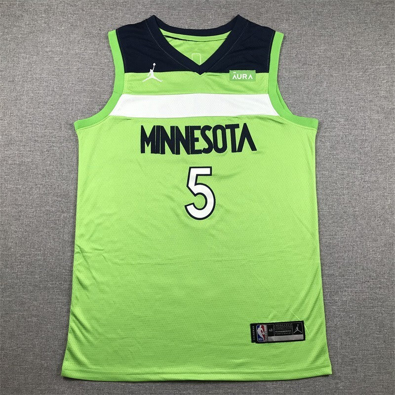 Minnesota Timberwolves #5 Anthony Edwards Timberwolves 5 Green Style 2 Basketball Jersey basketball jersey product view 1
