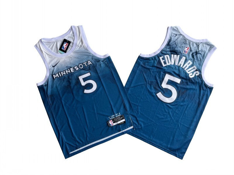Minnesota Timberwolves #5 Anthony Edwards Timberwolves 5 # 2024 New City Edition -- Anthony . Edwards basketball jersey product view 1