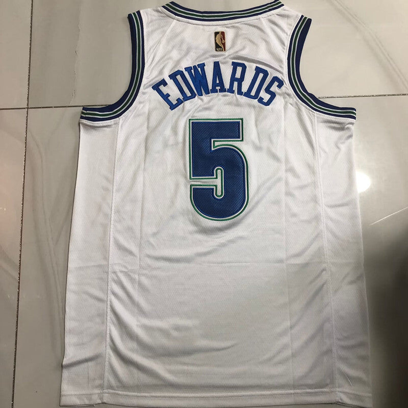 Minnesota Timberwolves #5 Edwards authentic jersey white Style 1 Basketball Jersey basketball jersey product view 1