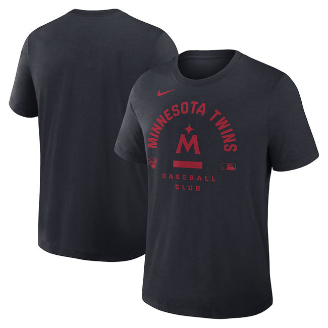 Minnesota Twins Black Collection Early Work Tri-Blend Dri-FIT T-Shirt Baseball Jersey baseball jersey product view 1