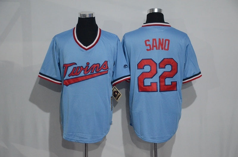Minnesota Twins #22 Miguel Sano Baseball Jersey baseball jersey product view 1