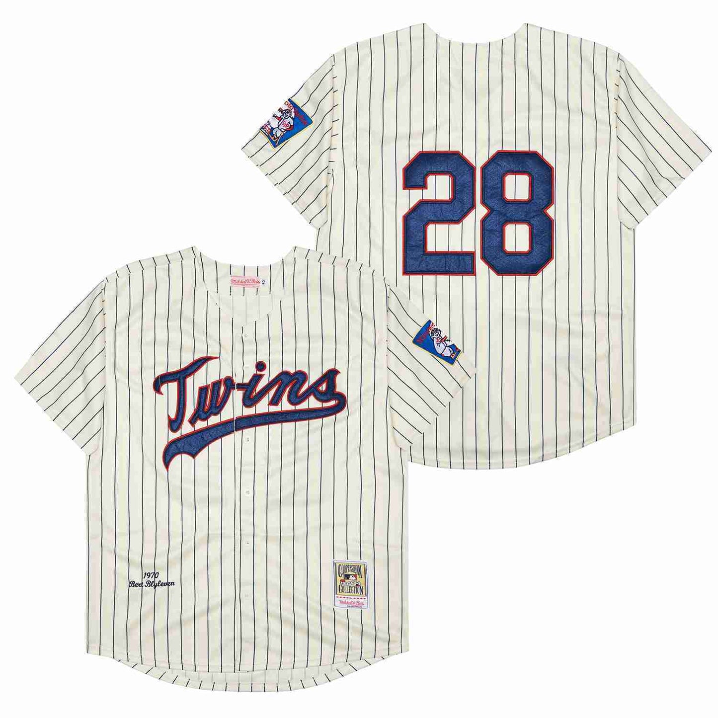 Minnesota Twins #28 Bert Blyleven Style 1 Baseball Jersey baseball jersey product view 1