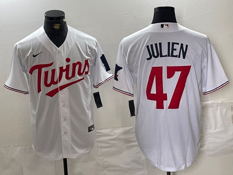 Minnesota Twins #47 Edouard Julien Fan Edition Style 1 Baseball Jersey baseball jersey product view 1