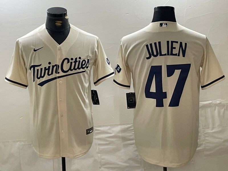 Minnesota Twins #47 Edouard Julien Fan Edition Style 4 Baseball Jersey baseball jersey product view 1