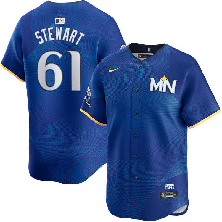 Minnesota Twins #61 Brock Stewart City Connect Limited Jersey Baseball Jersey baseball jersey product view 1