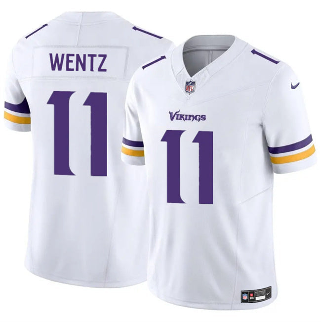 Minnesota Vikings #11 Carson Wentz White 2025 F.U.S.E. Vapor Untouchable Football Jersey football jersey product view 1
