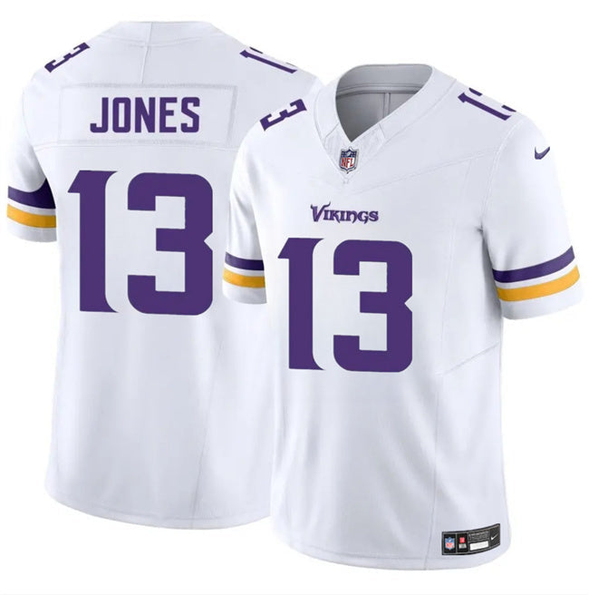 Minnesota Vikings #13 Daniel Jones White 2024 F.U.S.E. Vapor Football Jersey football jersey product view 1