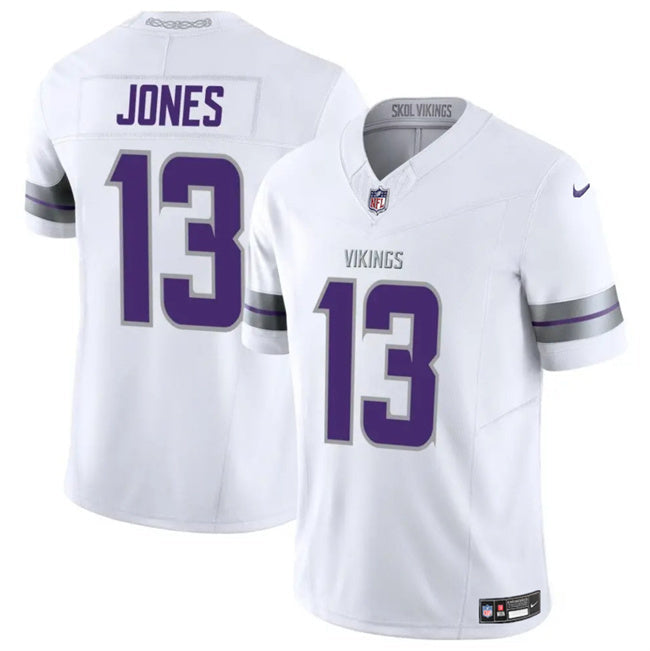 Minnesota Vikings #13 Daniel Jones White 2024 F.U.S.E. Winter Warrior Limited Football Jersey football jersey product view 1