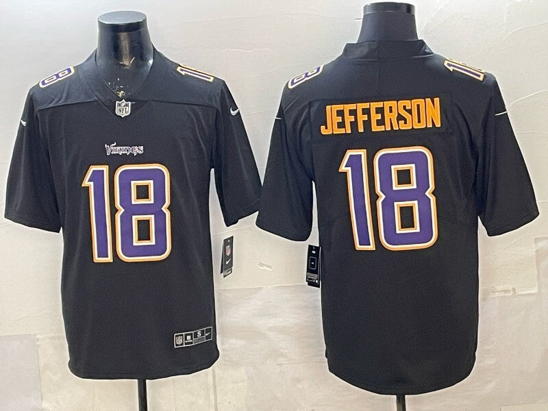 Minnesota Vikings #18 Justin Jefferson Adult Style 1 Football Jersey football jersey product view 1
