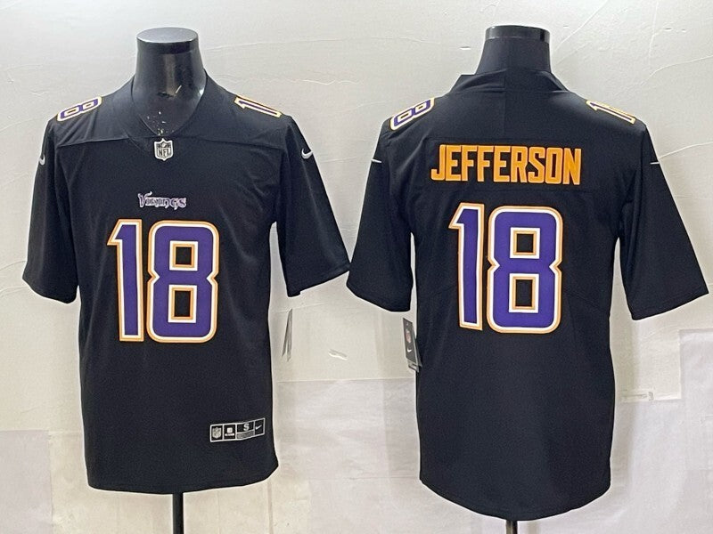 Minnesota Vikings #18 Justin Jefferson Adult Style 2 Football Jersey football jersey product view 1