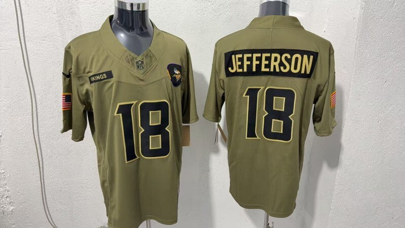 Minnesota Vikings #18 Justin Jefferson Style 1 Football Jersey football jersey product view 1