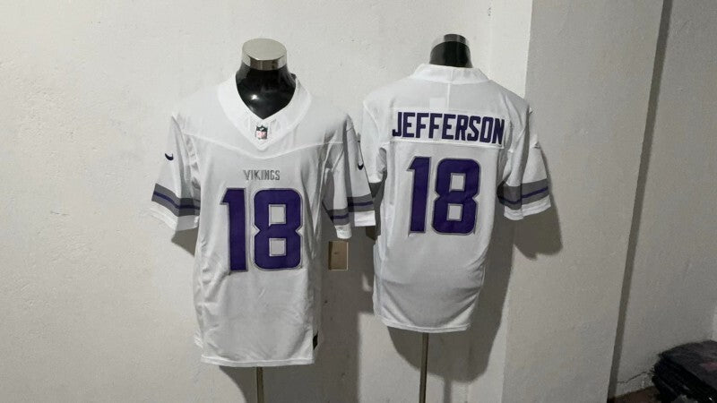 Minnesota Vikings #18 Justin Jefferson Style 2 Football Jersey football jersey product view 1